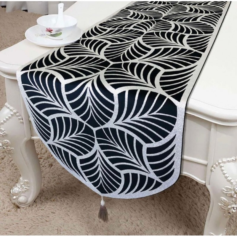 LÜX KADİFE SUNİ VARAKLI DERİLİ 4LÜ RUNNER SET 100X33 CM LÜX KADİFE SUNİ VARAKLI DERİLİ 4LÜ RUNNER SET 100X33 CM