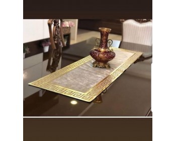 LÜX KADİFE SUNİ VARAKLI  DERİLİ VERSACE RUNNER 100X33 CM