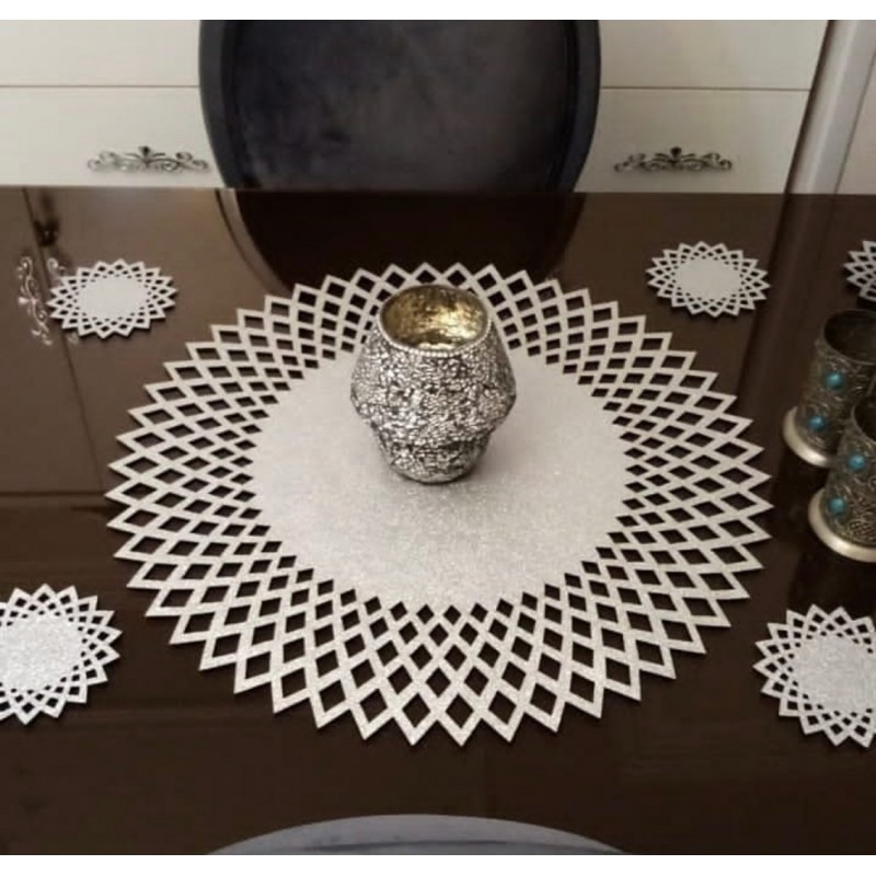 LÜX SİMLİ VARAKLI DERİLİ ZİGON RUNNER 70X70 CM LÜX SİMLİ VARAKLI DERİLİ ZİGON RUNNER 70X70 CM