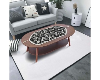 LÜX KADİFE SUNİ VARAKLI  DERİLİ 4LÜ RUNNER  SET 100X33 CM