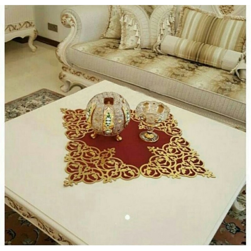 LÜX KADİFE SUNİ VARAK DERİLİ 4LÜ SET RUNNER 80x80 CM LÜX KADİFE SUNİ VARAK DERİLİ 4LÜ SET RUNNER 80x80 CM